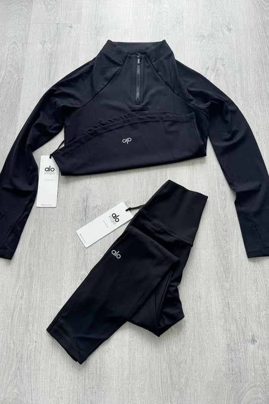 Ribbed 1/2 Zip Pullover (Top Only)
