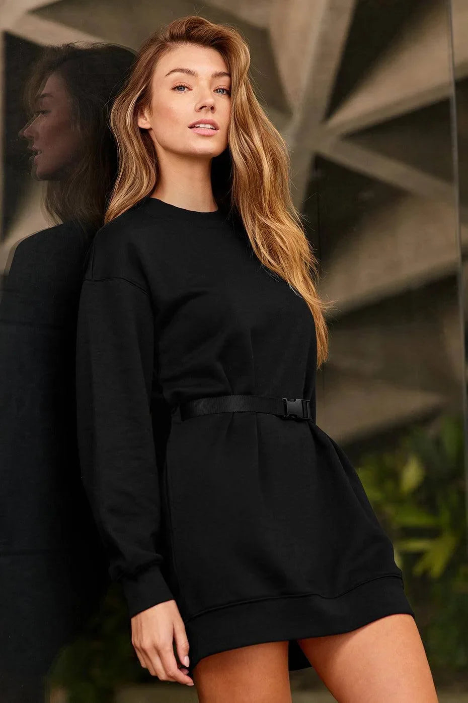 Cityscape Sweatshirt Dress - aainie